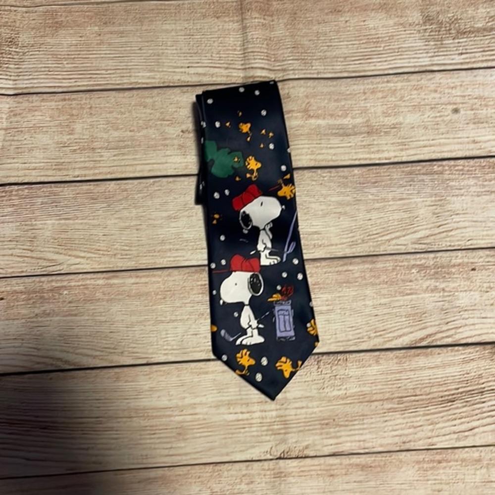 Mens Peanuts Snoopy Woodstock Golf Theme Necktie